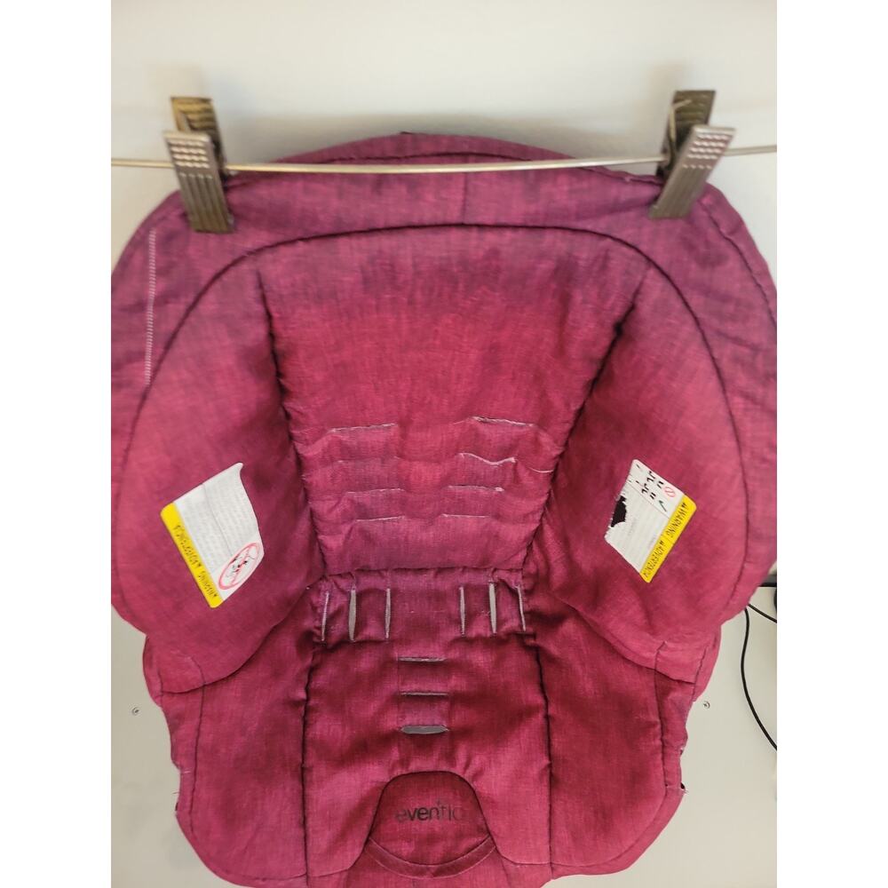 Evenflo Litemax Omni Baby Car Seat Fabric Cover Padding Cushion Pad Burgundy - Picture 10 of 15